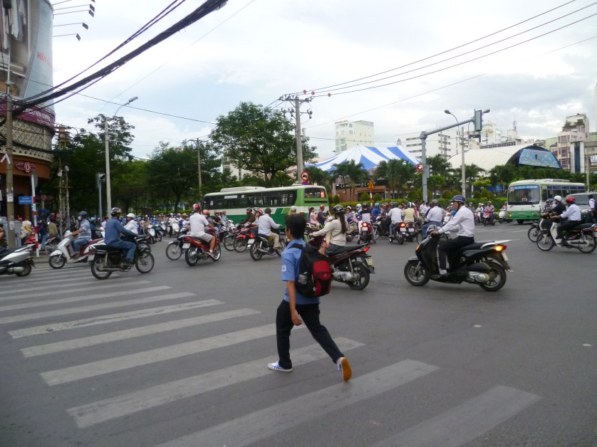 Straßenverkehr Saigon